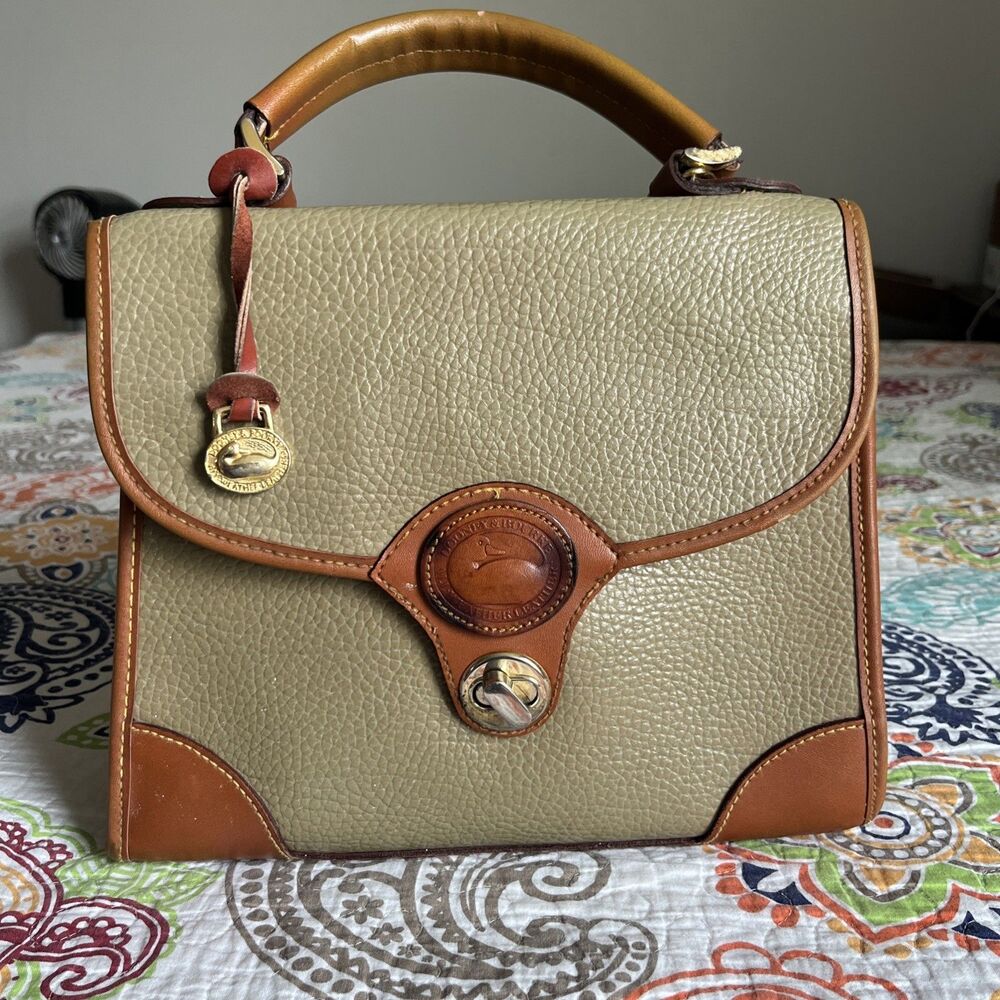 Dooney & Bourke Vintage Small AWL Satchel Taupe Brown